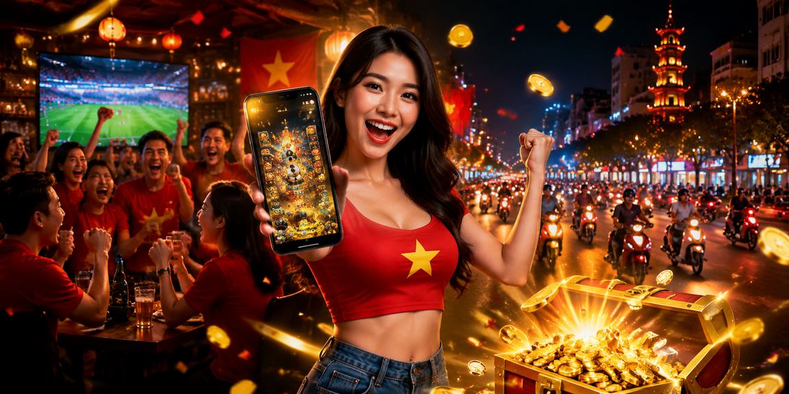 Giao diện casino và kèo thể thao neon hiện đại tại Hà Nội trên điện thoại