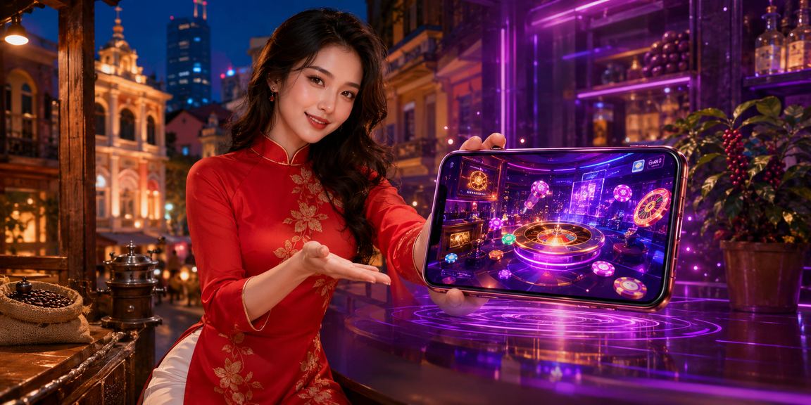 Người chơi tại TP.HCM trải nghiệm live casino cao cấp trên điện thoại với trang phục áo dài