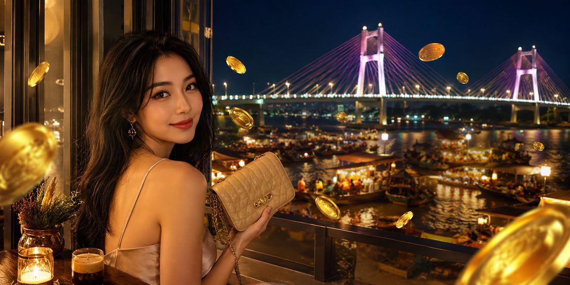 Không gian casino Việt Nam hiện đại với ánh đèn lung linh và bầu không khí sang trọng